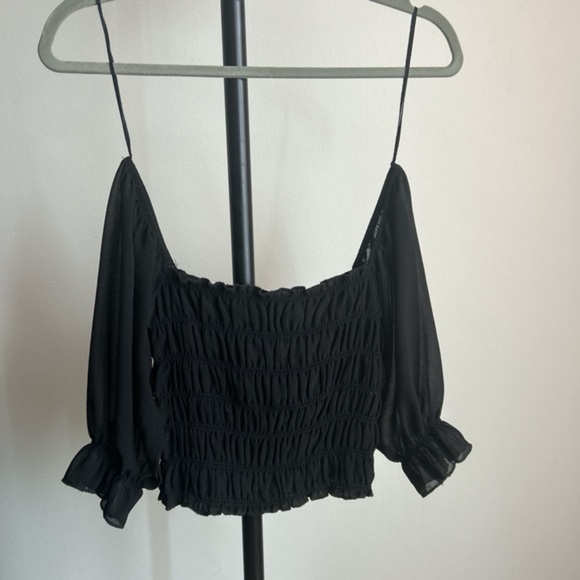 Garage Chiffon Puff Sleeved Blouse - Picture 10 of 11